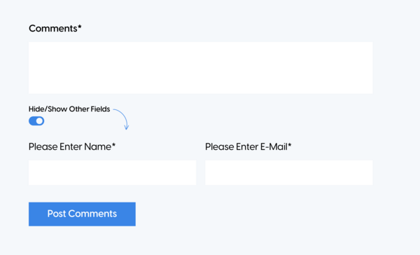 News Comment Hide/Show Forms fields
