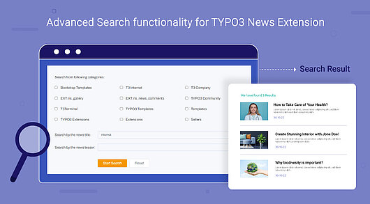 Erweiterte TYPO3 Suche nach News Extension