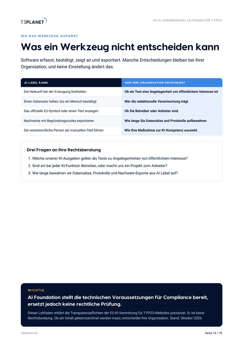 S. 13: Was ein Werkzeug nicht entscheiden kann
