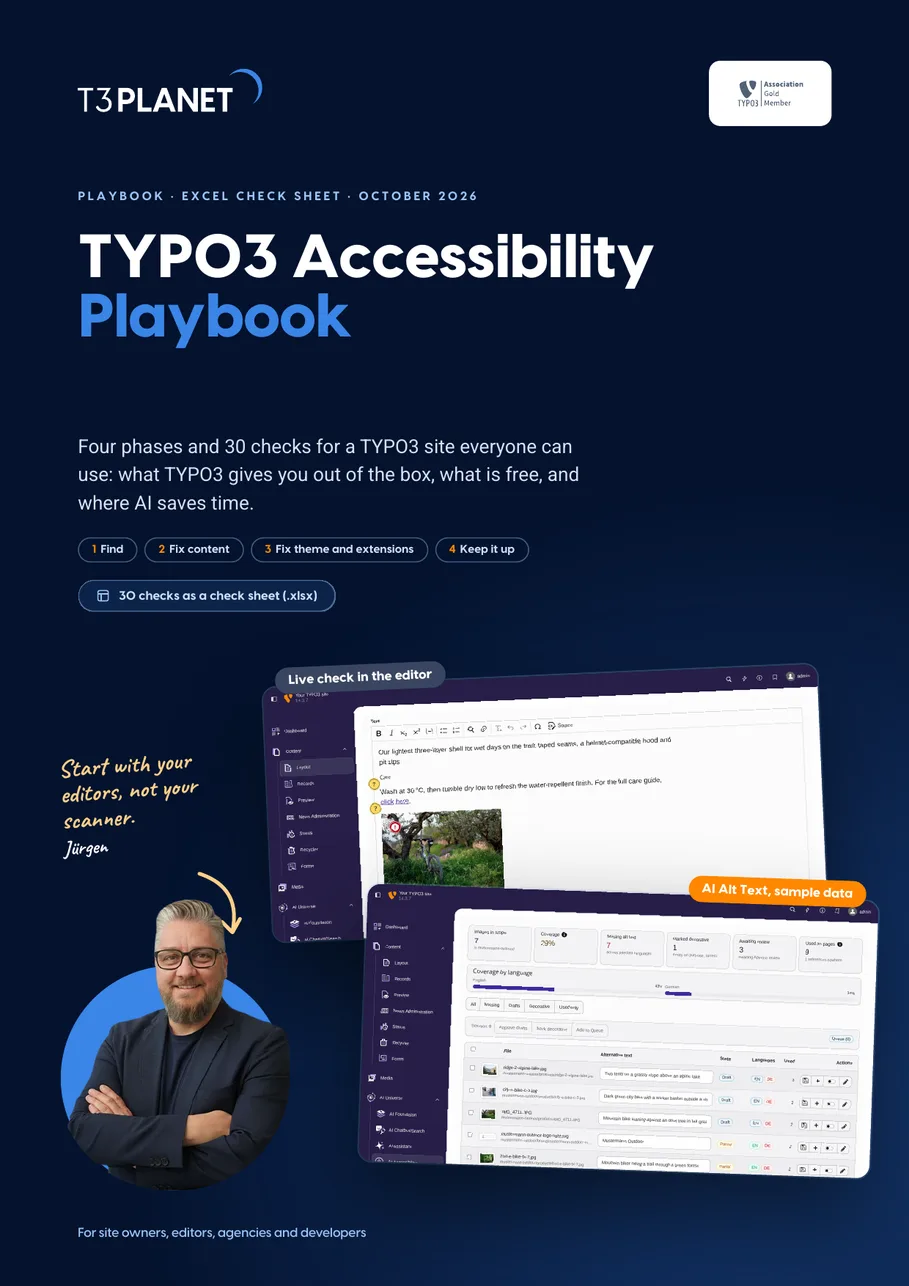 TYPO3 Accessibility Playbook: cover