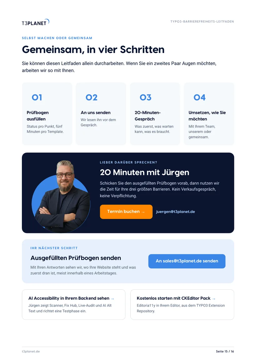 S. 15: Gemeinsam, in vier Schritten