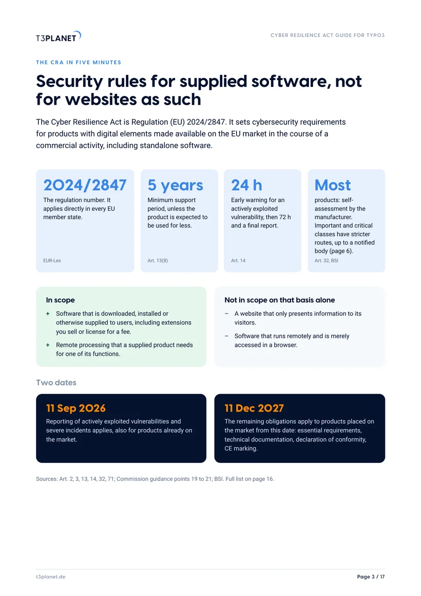 p. 3: The CRA in five minutes