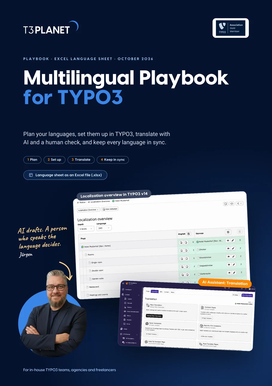 Multilingual Playbook for TYPO3: cover