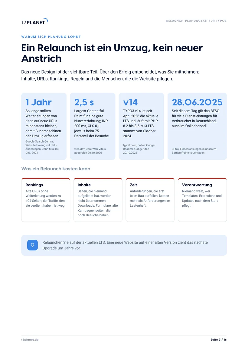 S. 3: Ein Relaunch ist ein Umzug