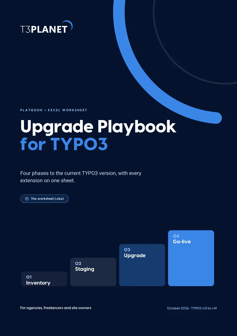 Plan your TYPO3 upgrade in four phases: cover