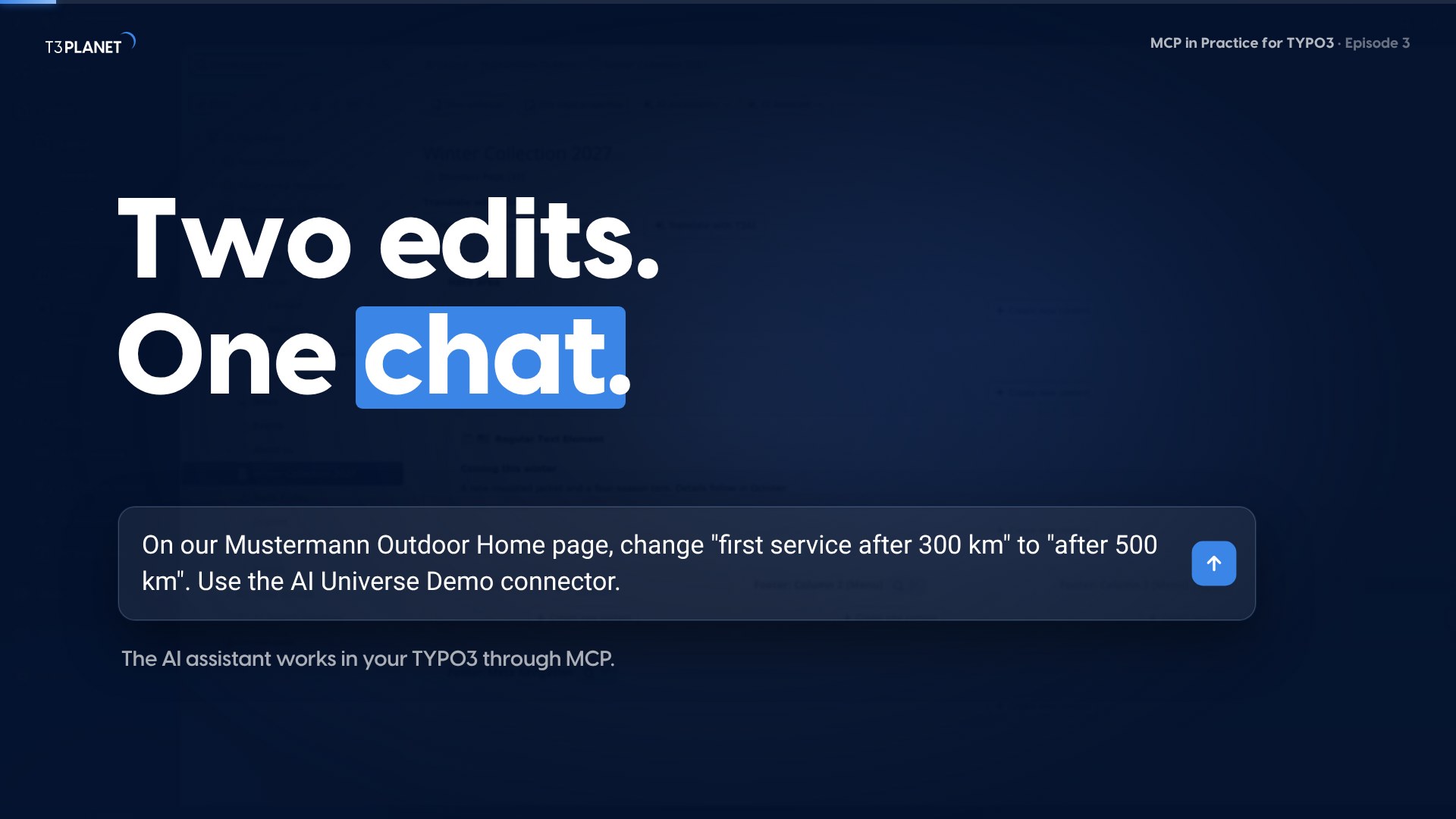 Video: TYPO3 content editing with AI: four everyday edits from chat