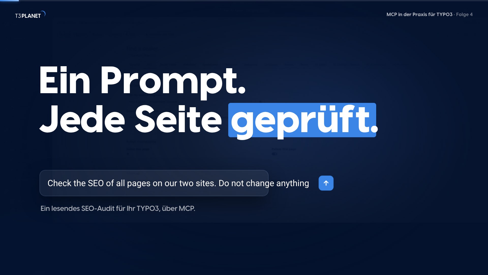 Video: TYPO3 SEO-Audit per Chat: Beschreibungen, Titel, noindex, Canonicals