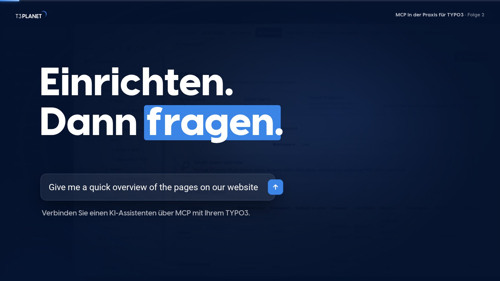Video: TYPO3 MCP einrichten: AI Foundation installieren und den MCP-Server einschalten