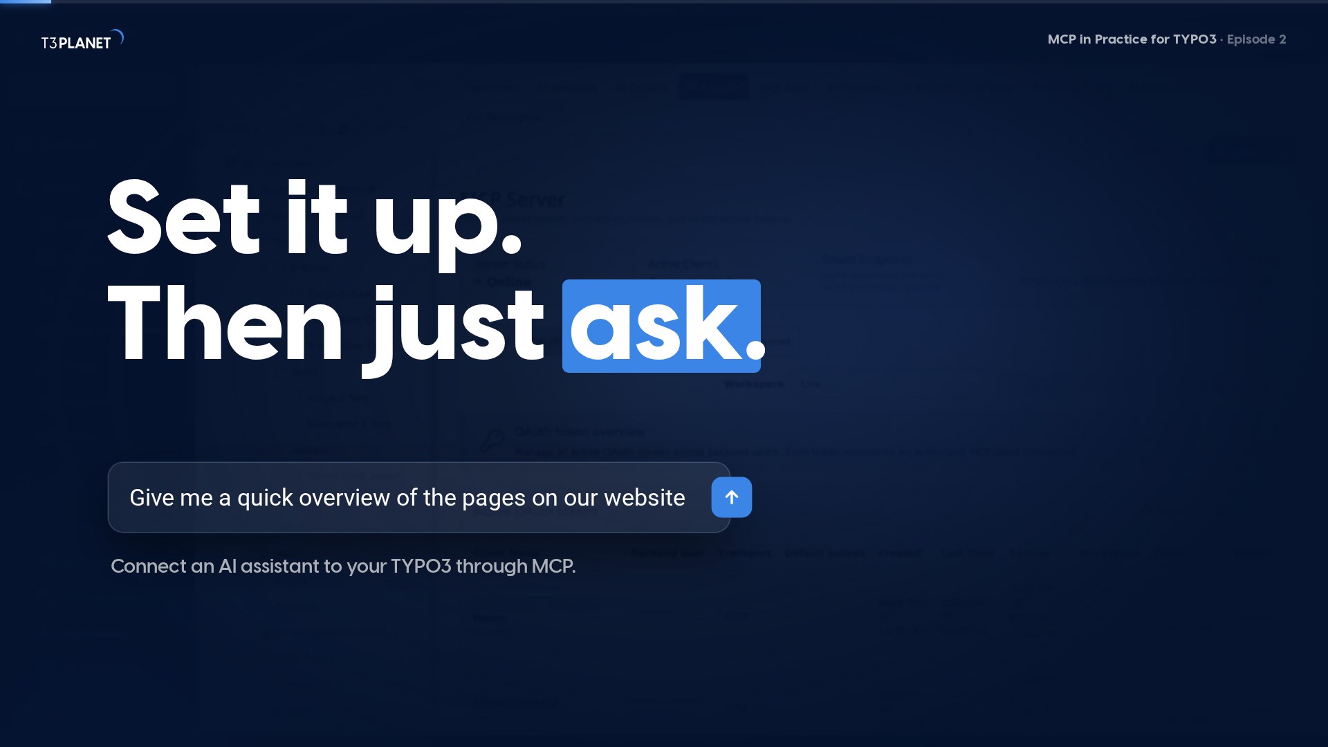 Video: TYPO3 MCP setup: install AI Foundation and switch on the MCP server