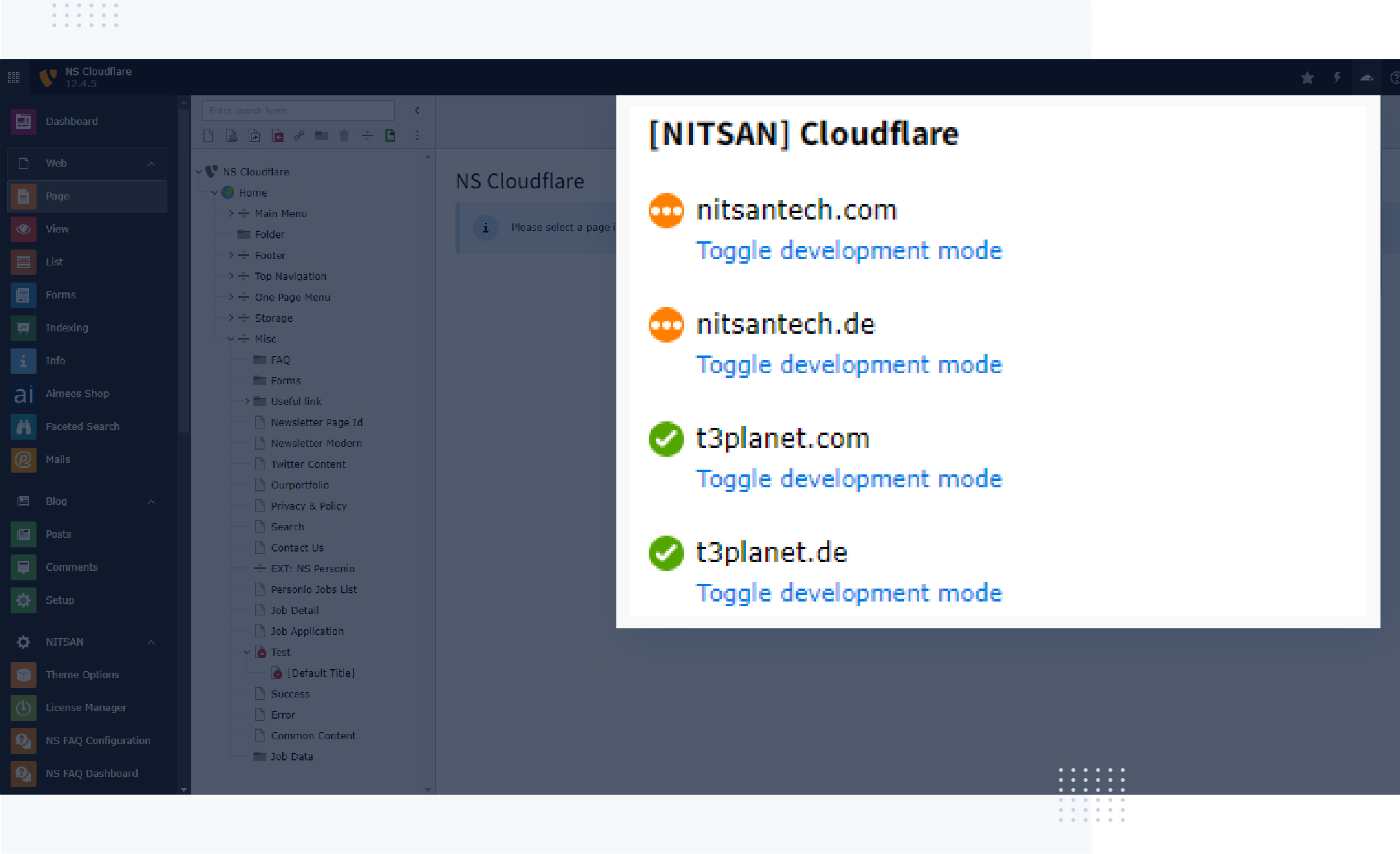 Cloudflare Development Mode Toggle