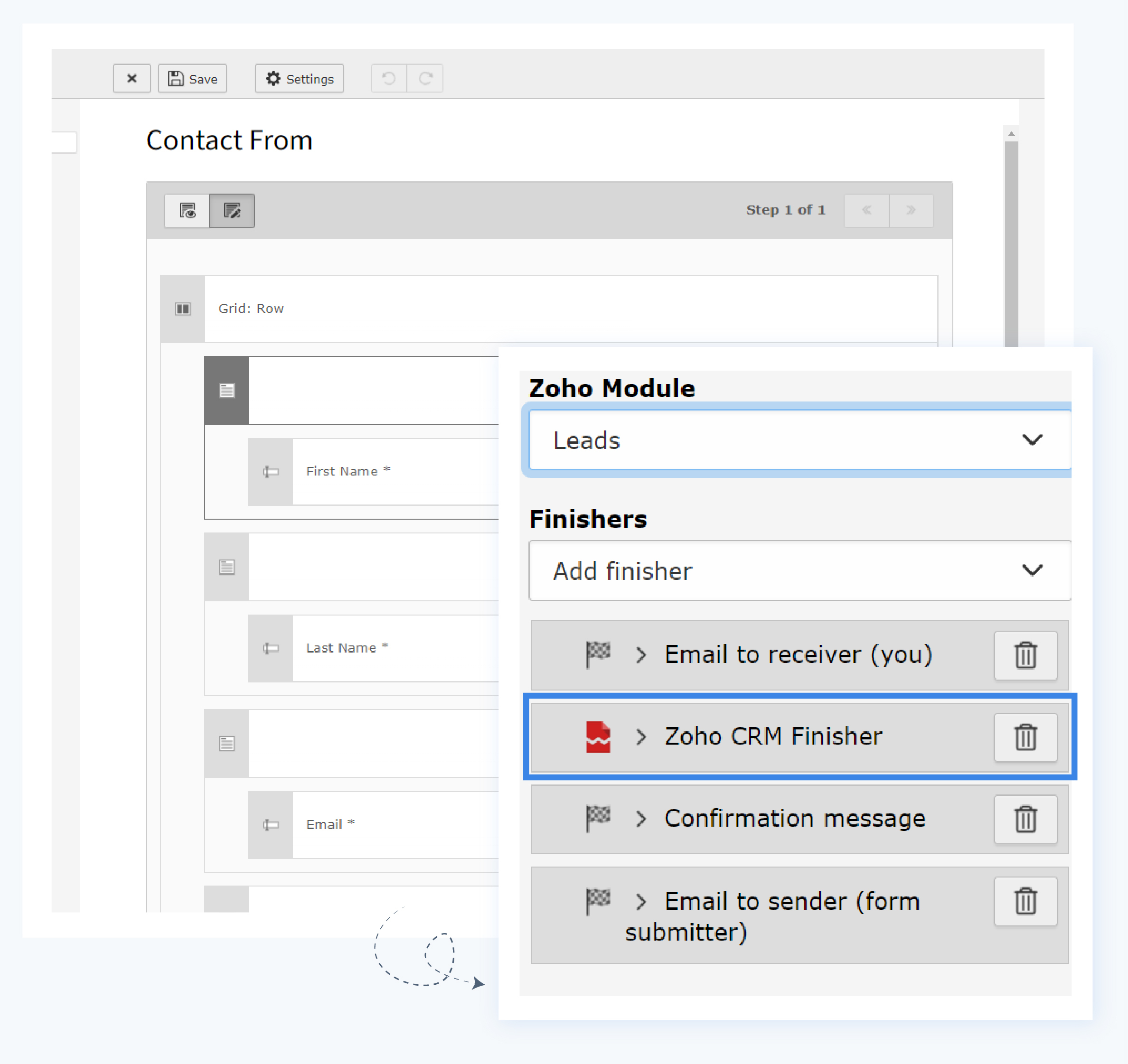Kundenspezifische Finisher