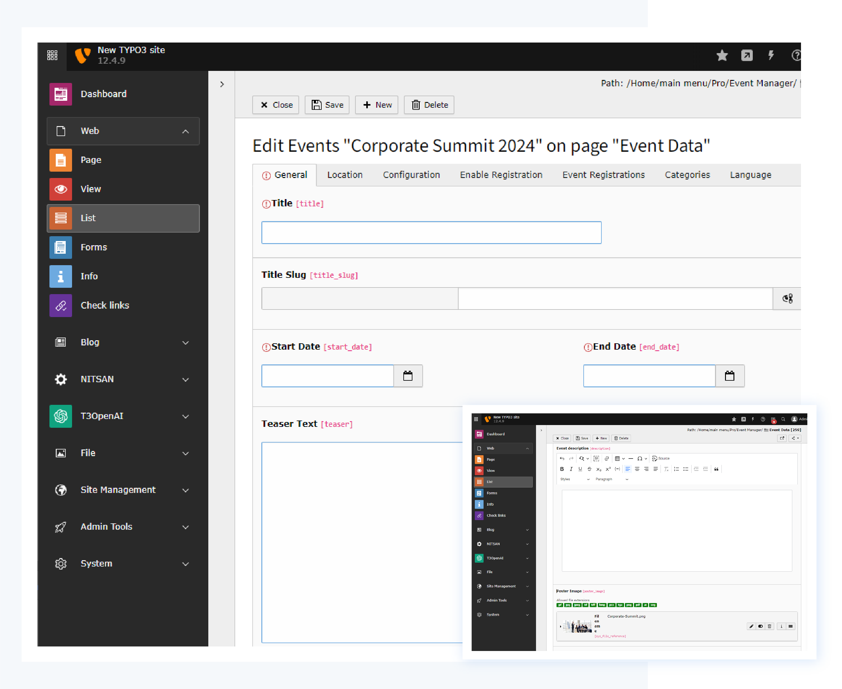 Multiple Event Creation Options