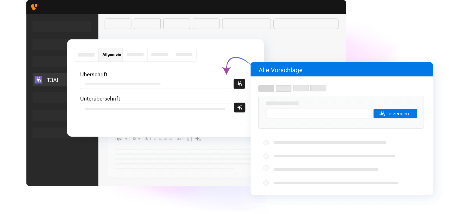 TYPO3 AI-Inhaltsfelder TYPO3 AI-Inhaltsfelder