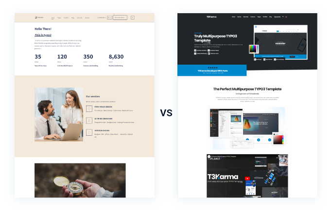 Benutzerdefinierte Vorlagen vs. vorgefertigte Templates
