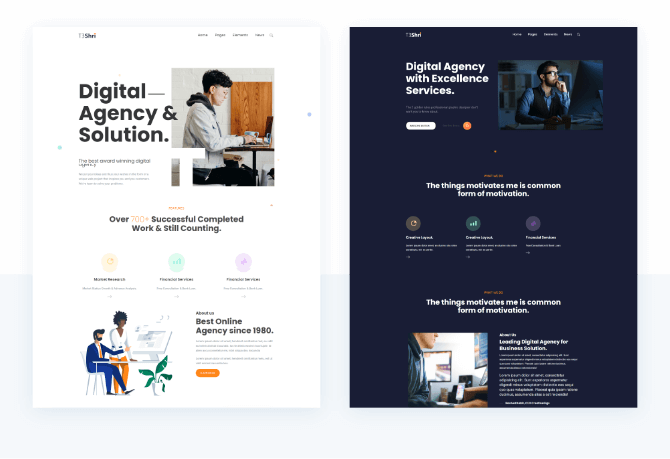 Default Dark & Light  Theme