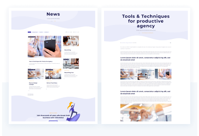 Powerful Blog Functionality Listing and detail