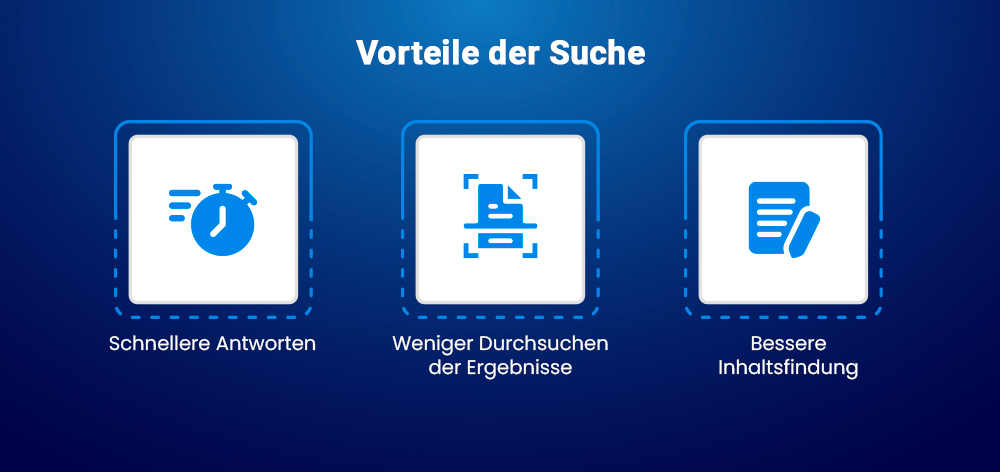 Vorteile der Suche