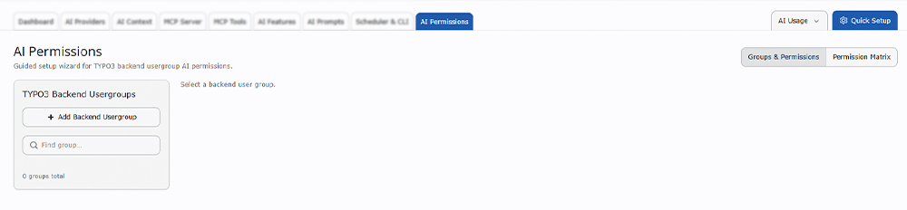 KI-Governance mit nativen TYPO3-Berechtigungen
