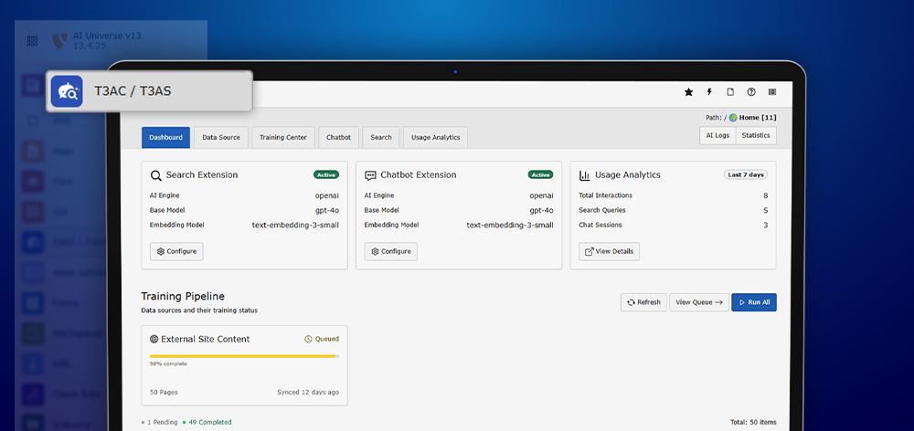 T3CS - Zentralisierter Backend-Arbeitsbereich