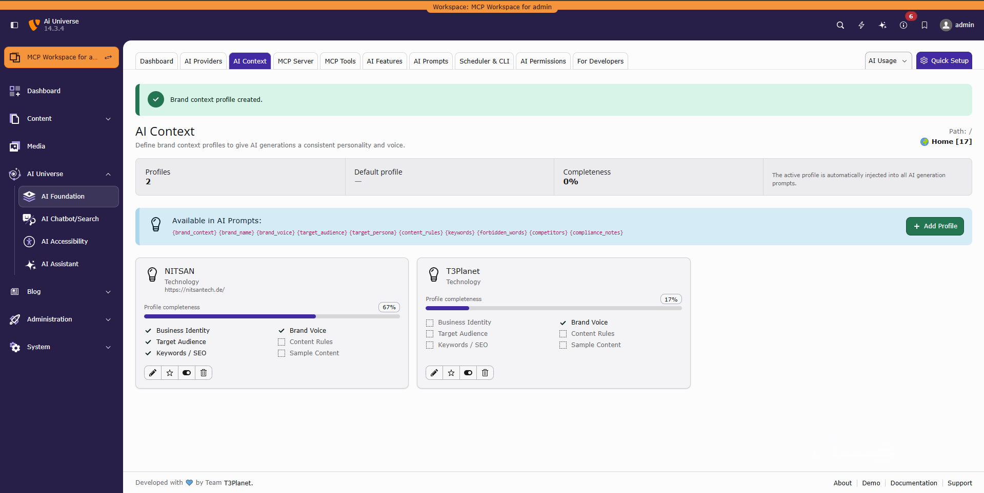 Eine TYPO3-Installation Eine TYPO3-Installation