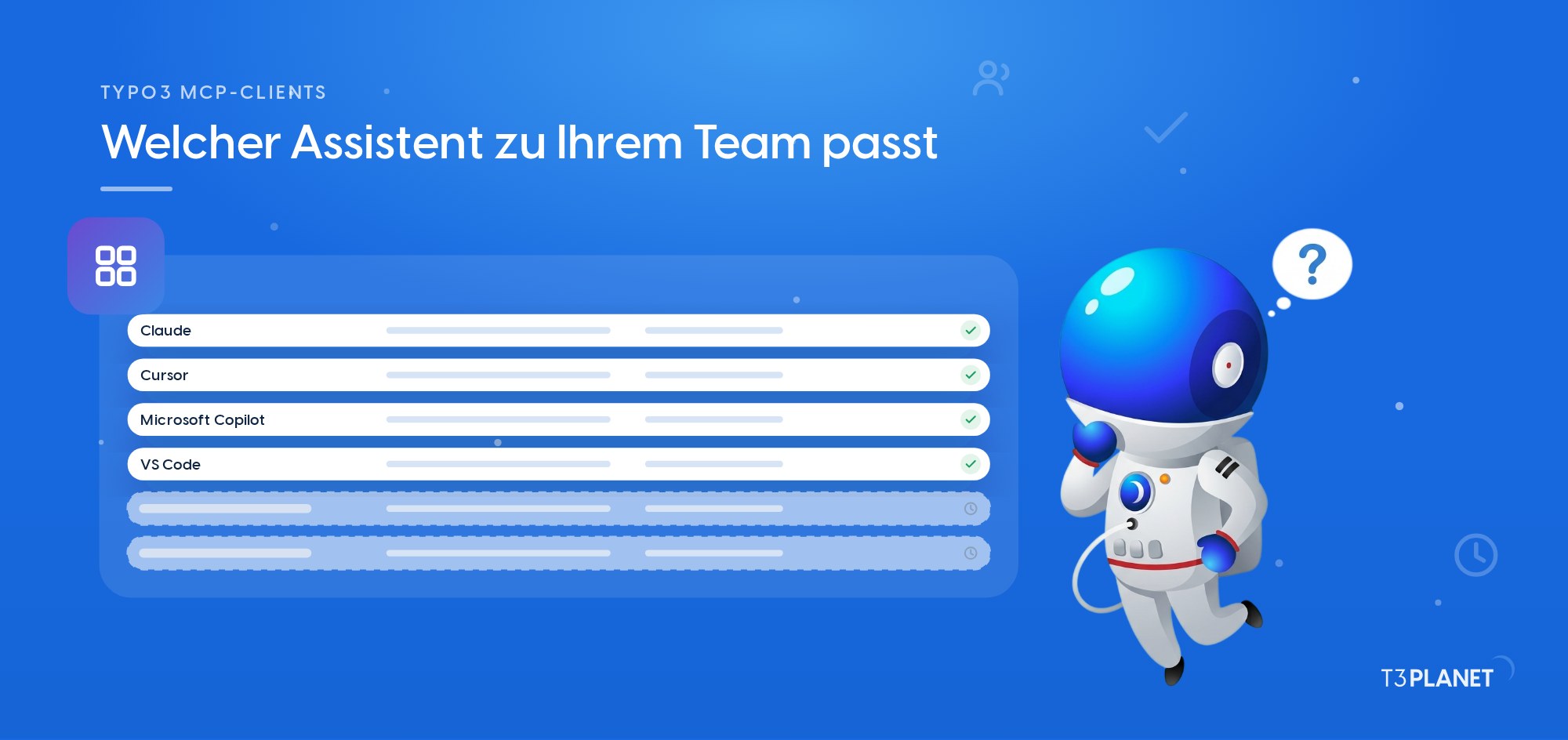 TYPO3 MCP-Clients im Vergleich: Welcher KI-Assistent arbeitet mit Ihrem TYPO3?