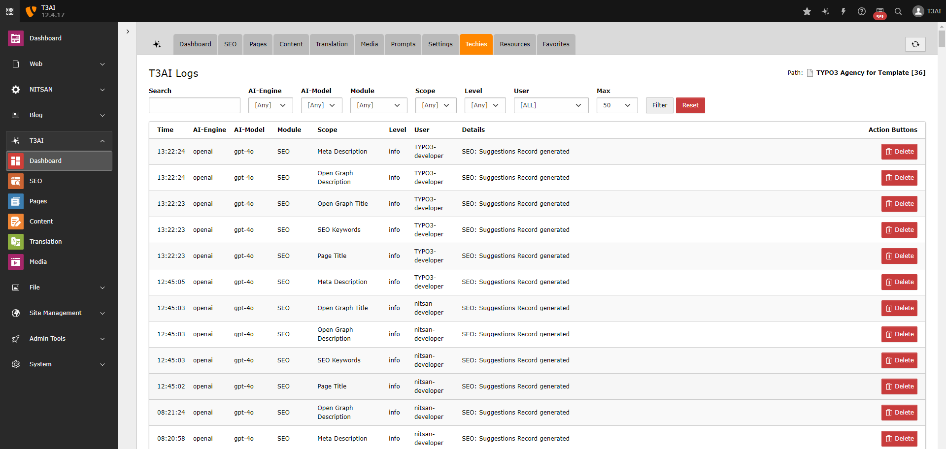 T3AI Log Manager