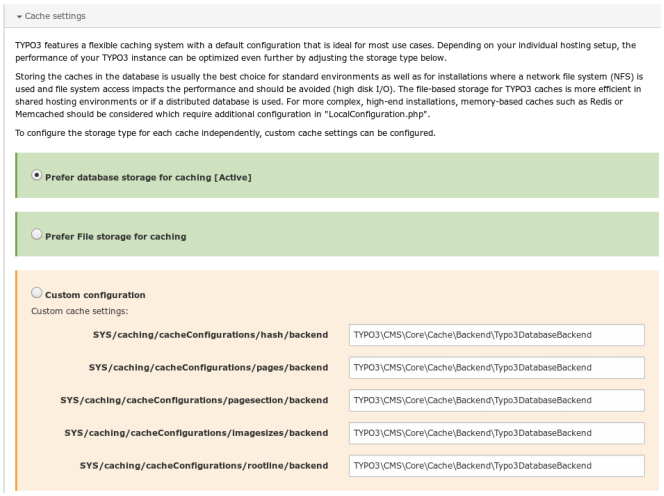Funktionen für Administratoren in TYPO3 v10