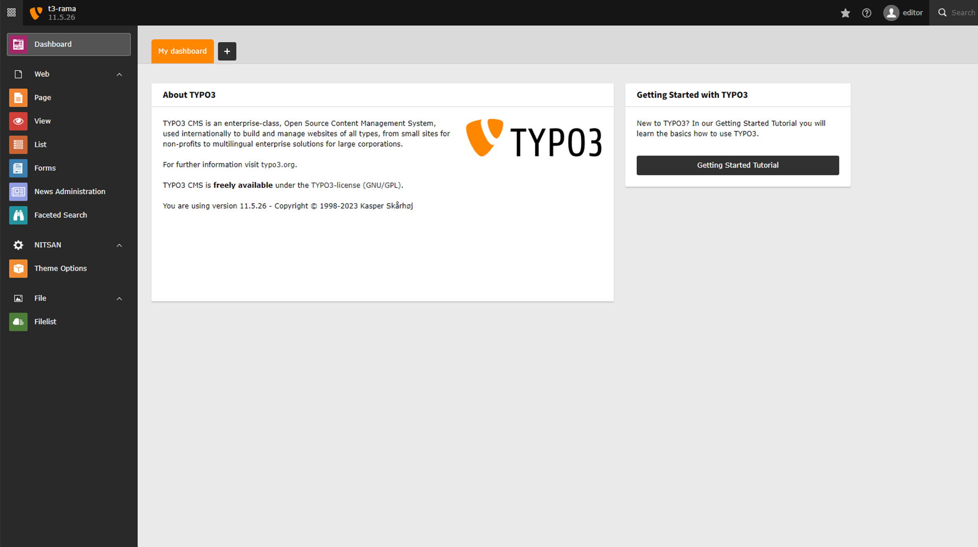 Install T3 rama like Pro