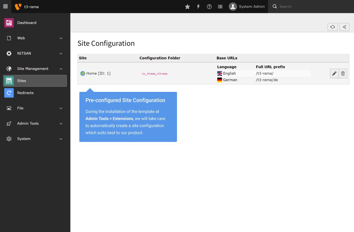 Site Configuration