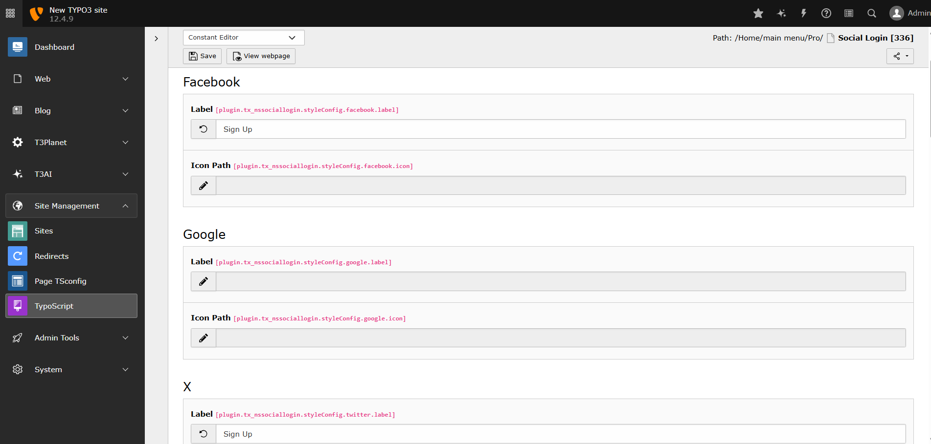 Passen Sie die TYPO3 Social Login-Buttons und -Labels an Ihre Marke an