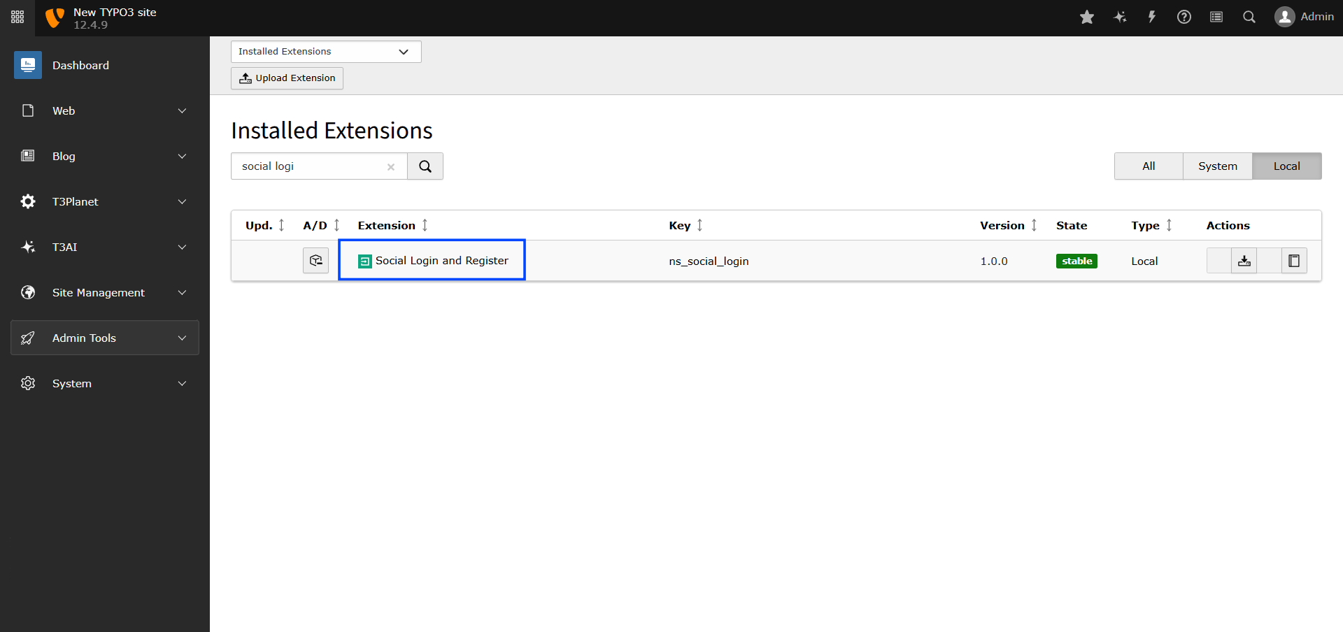 Schritt-für-Schritt-Anleitung für die Installation der TYPO3 Social Login Extension