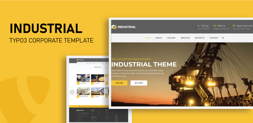 INDUSTRIELL - TYPO3 FIRMEN VORLAGE