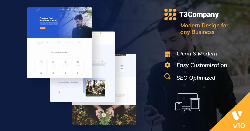T3 Unternehmen Enterprise TYPO3 Vorlage