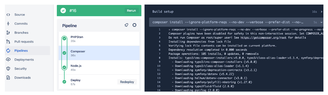 [Translate to German:] 2. Build TYPO3 (Using Composer Install)