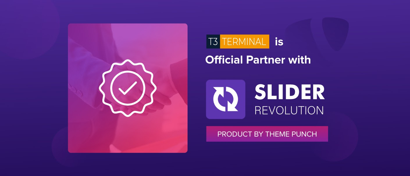T3Terminal's Partnerschaft mit Slider Revolution Core (ThemePunch)