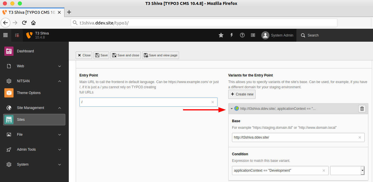 Site Configuration