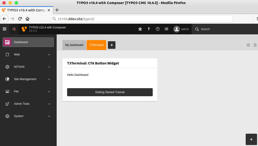 Call To Action (CTA) Dashboard Widget