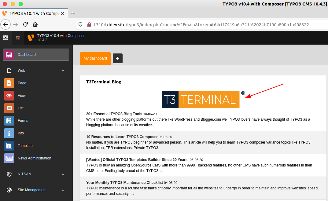 Can I change the Template of TYPO3 Dashboard widgets?