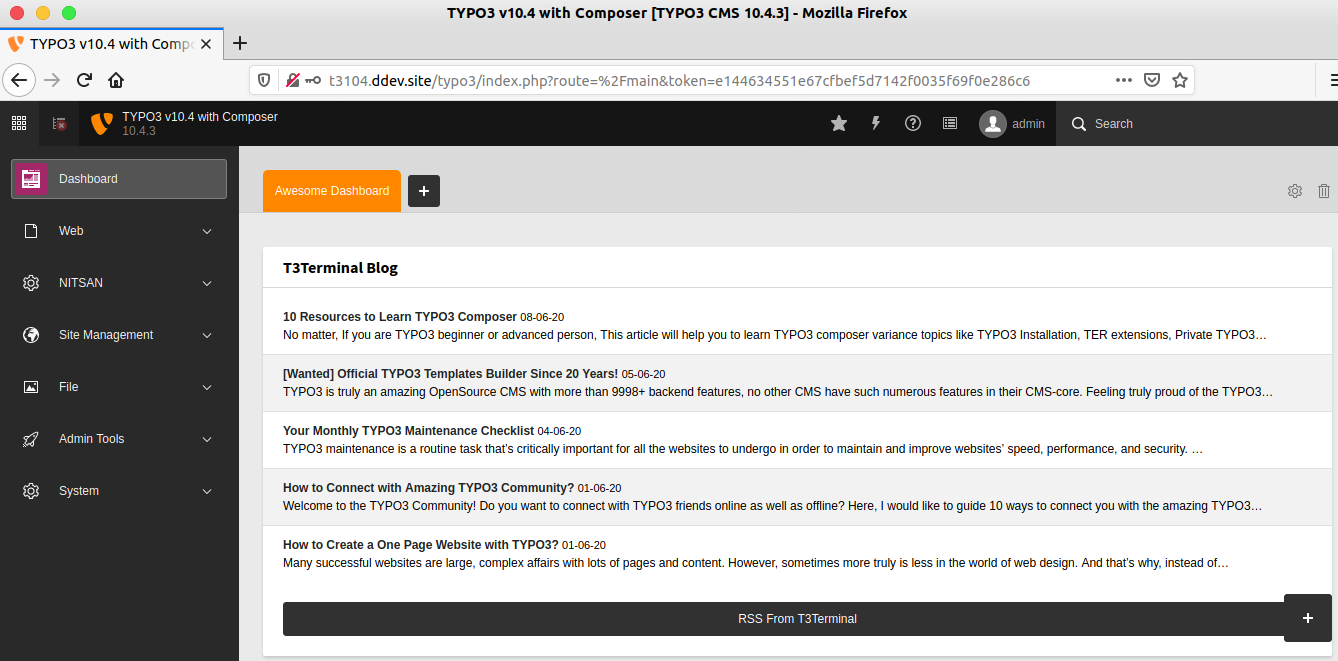 How to add a custom widget in TYPO3 Dashboard?