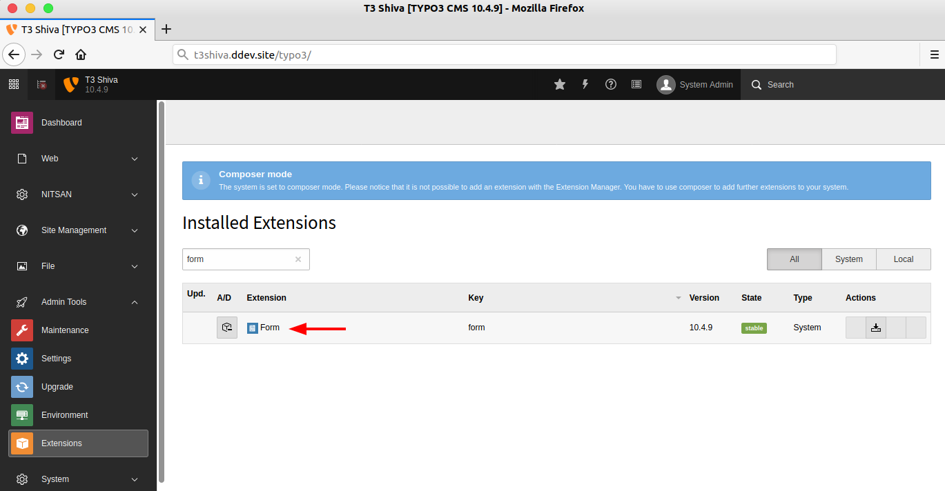  Installation und aktives TYPO3-Formular