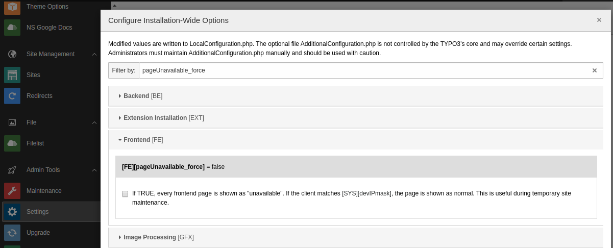 TYPO3 Core-Way verwenden