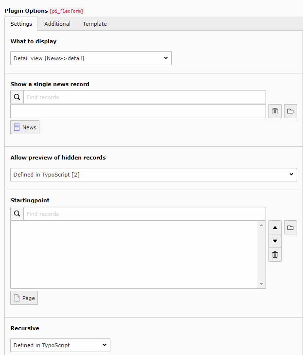 Setting the detailed TYPO3 News View