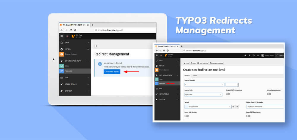 Wie erstellt man TYPO3-Redirects, um SEO zu erhalten?