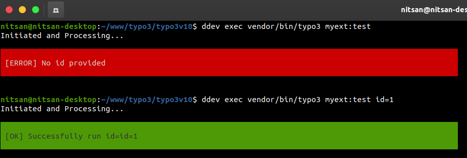 Testen Sie den Befehl über CLI Testen Sie den Befehl über CLI