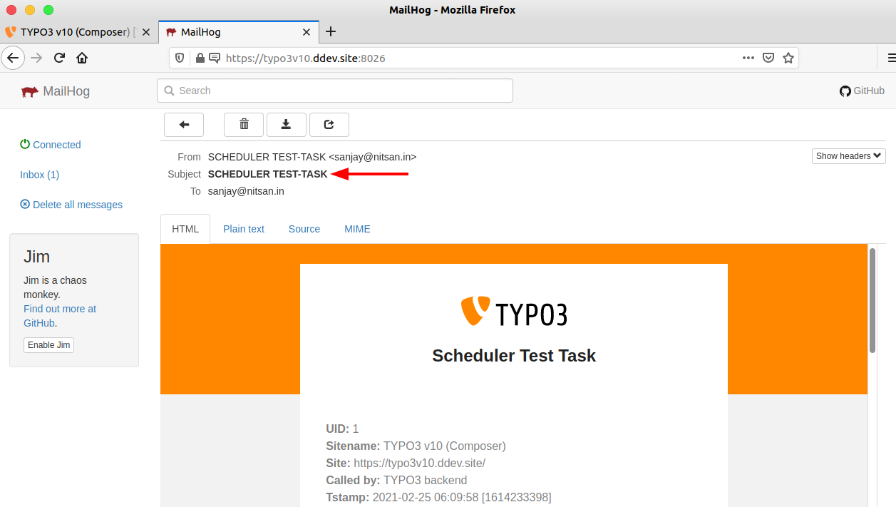 TYPO3 Scheduler sollte erfolgreich ausgeführt werden TYPO3 Scheduler sollte erfolgreich ausgeführt werden