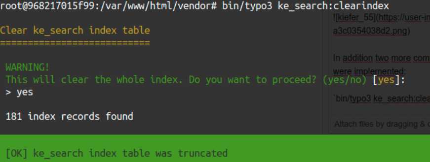  Große TYPO3-Website sollte mit CLI indiziert werden