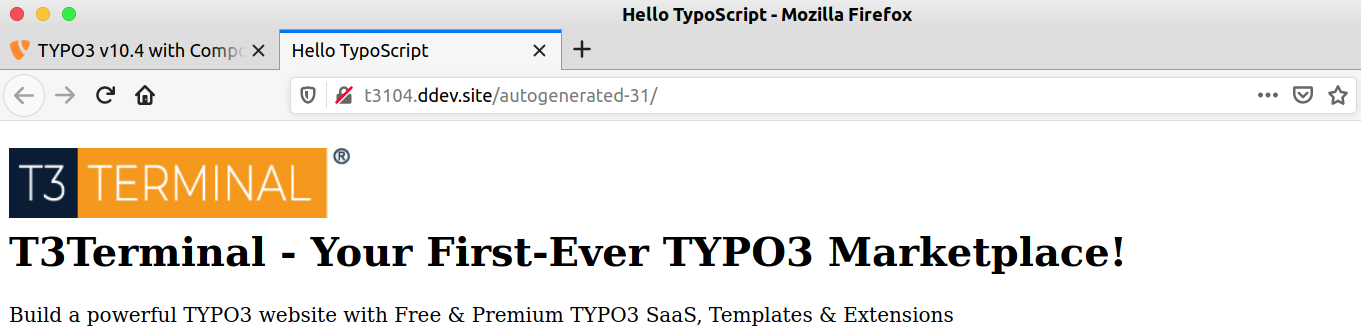 rendered the TYPO3 content element