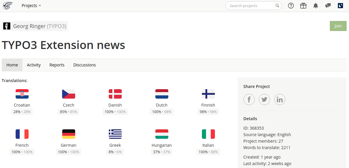 Beispiel für TYPO3 News Extension