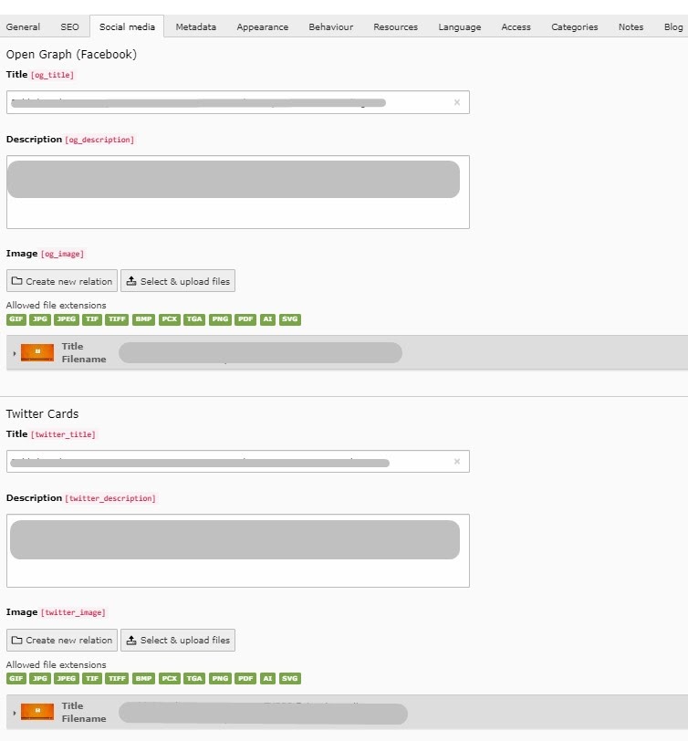 Setting up Social Media Optimization in TYPO3