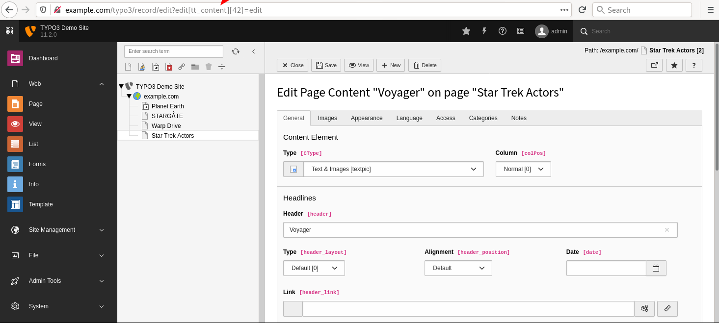  Deep Linking in the TYPO3 Backend
